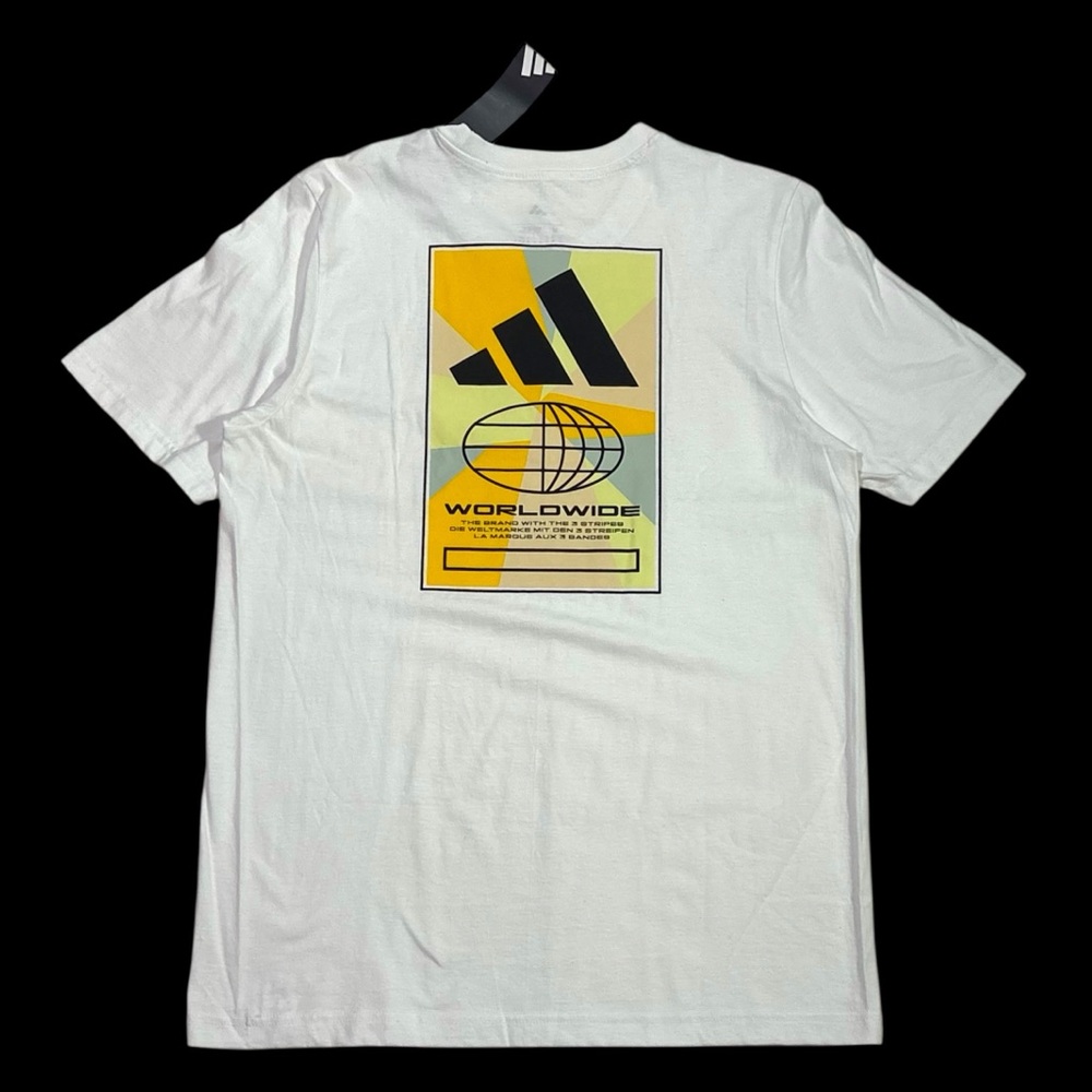 Adidas Worldwide Men’s Athletic graphic logo Short Sleeve shirt T-Shirt KA2633